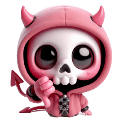 [LINEスタンプ] ピンクの死神はかわいいけど致命的