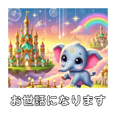 [LINEスタンプ] まるまる象さんの日常スタンプ#下北沢駅