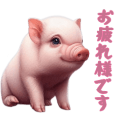[LINEスタンプ] [お疲れ様です専用]マイクロブタ達