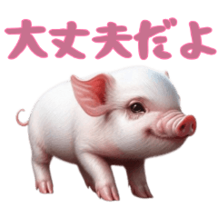 [LINEスタンプ] [大丈夫だよ専用]マイクロブタ達