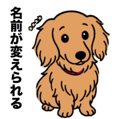 [LINEスタンプ] 名前入りダックスロングゴールド