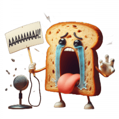 [LINEスタンプ] 超かわいい泣き顔トーストの日常