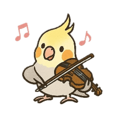 [LINEスタンプ] クラシック音楽好きオカメインコ