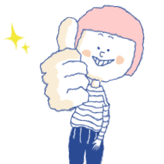 [LINEスタンプ] しましまの服の人たち 