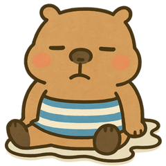 [LINEスタンプ] 暑さに負けてる"かびんバラくん"