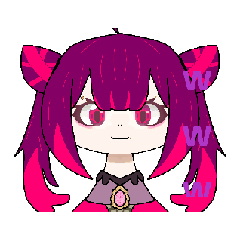 [LINEスタンプ] ピンク＆紫の女の子 