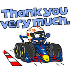 [LINEスタンプ] 動く！ F1レーサー マシン ドライバー 車
