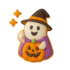 [LINEスタンプ] ハロウィン！おばけクッキー
