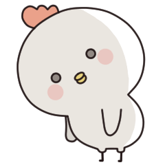 [LINEスタンプ] ネガティブなかわいいニワトリ