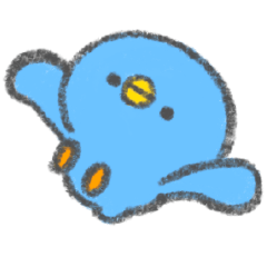 [LINEスタンプ] 毎日つかえる！あおいひよこ