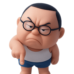 [LINEスタンプ] 近所の怒りっぽいおじさん (NT)