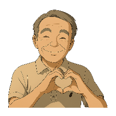 [LINEスタンプ] あの宮☆崎アニメ風オジさんのラブリー画像