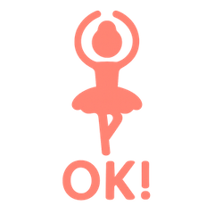 [LINEスタンプ] バレリーナのピクトグラムスタンプ E