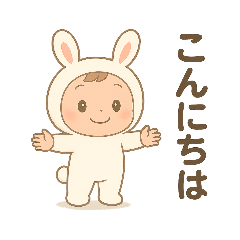 [LINEスタンプ] たっくんのウサギに変身スタンプ