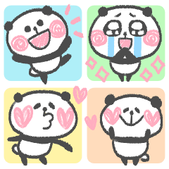 [LINEスタンプ] らくがきぱんだちゃんスタンプ2 超小さい