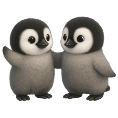 [LINEスタンプ] ふわふわ赤ちゃんペンギン 第1集