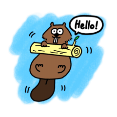 [LINEスタンプ] やる気が出ないビーバー