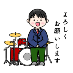 [LINEスタンプ] 吹奏楽部2‼︎パーカッション奏者の男の子