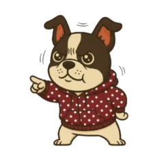 [LINEスタンプ] 日常会話で大活躍！かわいいパーカー犬2