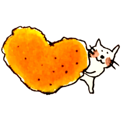 [LINEスタンプ] かわいいぷーわんとねこにゃーとみかんさん