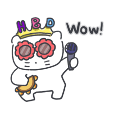 [LINEスタンプ] ベベニャンの誕生日パーティー(Indonesian)