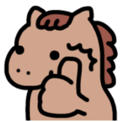 [LINEスタンプ] ぽってりおうまさんのスタンプ
