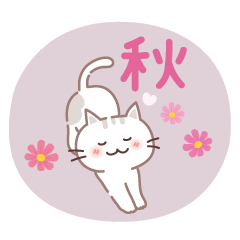 [LINEスタンプ] 「秋」猫と空と紅葉♪ずっと使える♡