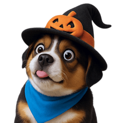 [LINEスタンプ] ワンちゃんのハロウィン (NT)