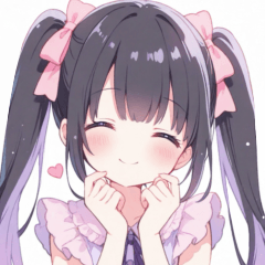 [LINEスタンプ] パープル地雷系の女の子スタンプ