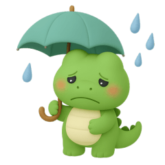 [LINEスタンプ] 可愛い3Dワニくん