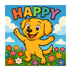 [LINEスタンプ] "チャイ"犬のハッピー・スタンプ