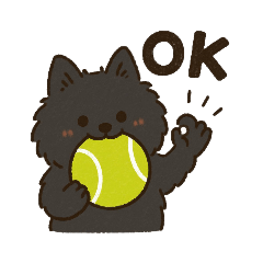 [LINEスタンプ] 黒ポメ。1