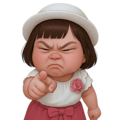 [LINEスタンプ] ぷくぷくほっぺの女の子 2 (NT)