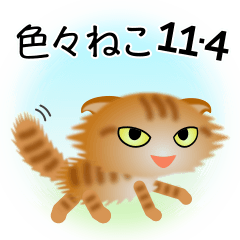 [LINEスタンプ] 色々な猫11-4 長毛-垂れ耳-茶トラ