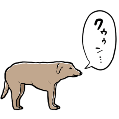 [LINEスタンプ] しゃべるモンゴルの犬