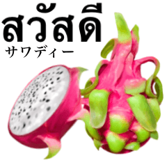 [LINEスタンプ] 白果肉 ドラゴンフルーツ 【タイ語】