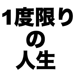 [LINEスタンプ] 1度限りの人生
