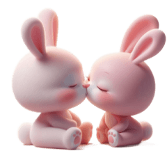 [LINEスタンプ] ピンクうさぎの「愛してる」