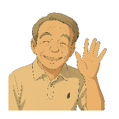 [LINEスタンプ] あの宮：崎アニメ風のオジさんのええ画像