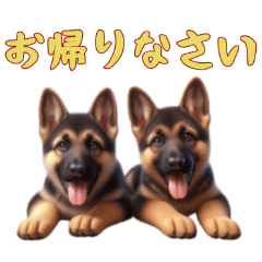 [LINEスタンプ] [お帰りなさい専用]ジャーマンシェパード
