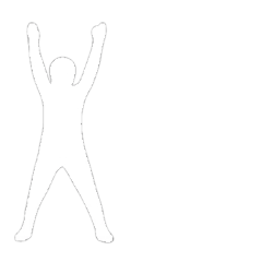 [LINEスタンプ] [アレンジ用]白い影の男1