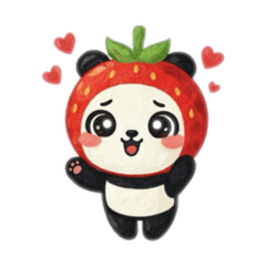 [LINEスタンプ] パンダいちごちゃん