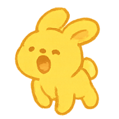 [LINEスタンプ] ふわふわうさぎの毎日ハッピー