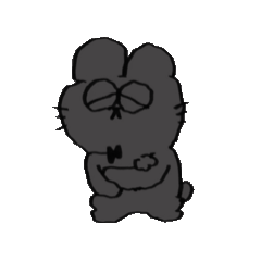 [LINEスタンプ] くろぴょんの動くスタンプ▼