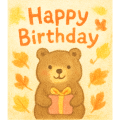 [LINEスタンプ] 秋生まれの人へHappy Birthday