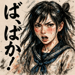 [LINEスタンプ] ツンデレJK！！