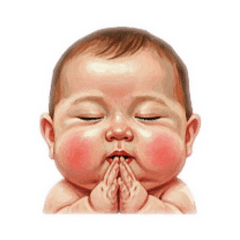 [LINEスタンプ] AI赤ちゃん顔アップアップ