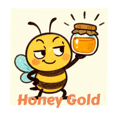 [LINEスタンプ] ハニーゴールド
