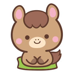 [LINEスタンプ] 文字なし1♪まんまるウマさん