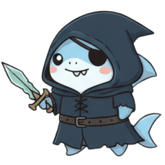 [LINEスタンプ] ダークファンタジーなサメ達